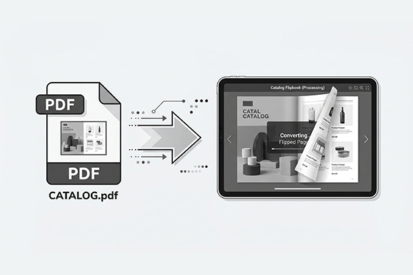 PDFカタログをフリップブックに変換したイメージ